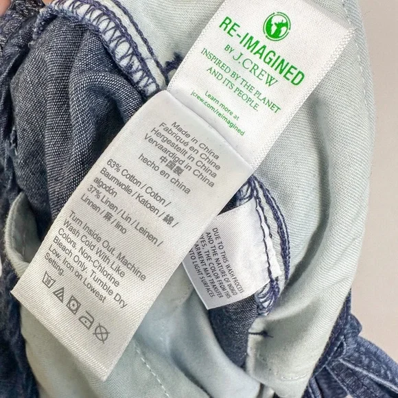 J. Crew Denim & Linen Jumpsuit